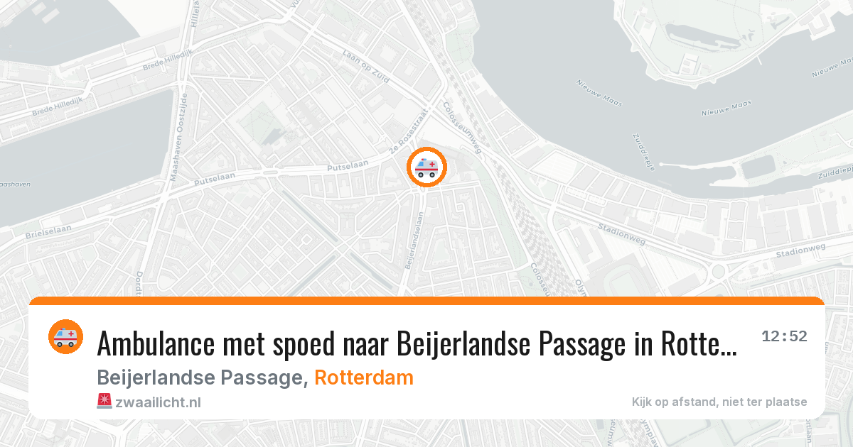 Ambulance met spoed naar Beijerlandse Passage in Rotterdam — 23 mei 2026
