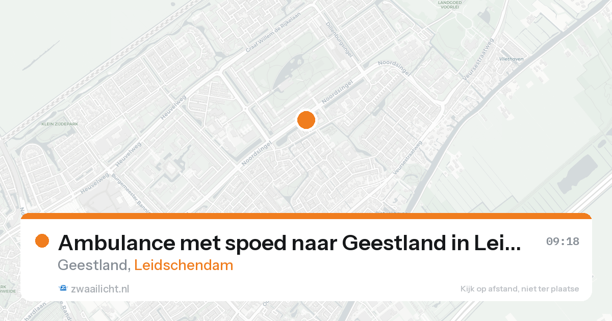 Ambulance met spoed naar Geestland in Leidschendam — 24 aug 2026