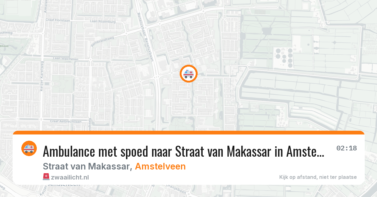 Ambulance met spoed naar Straat van Makassar in Amstelveen — 28 apr 2026