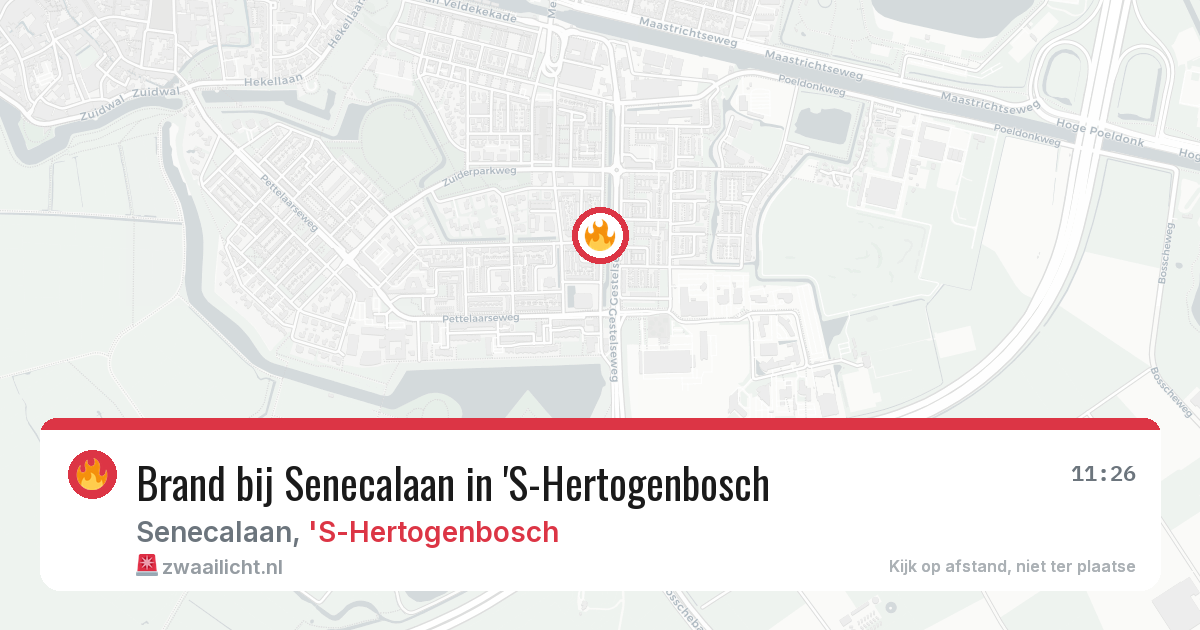 Brand bij Senecalaan in 'S-Hertogenbosch — 28 jun 2026