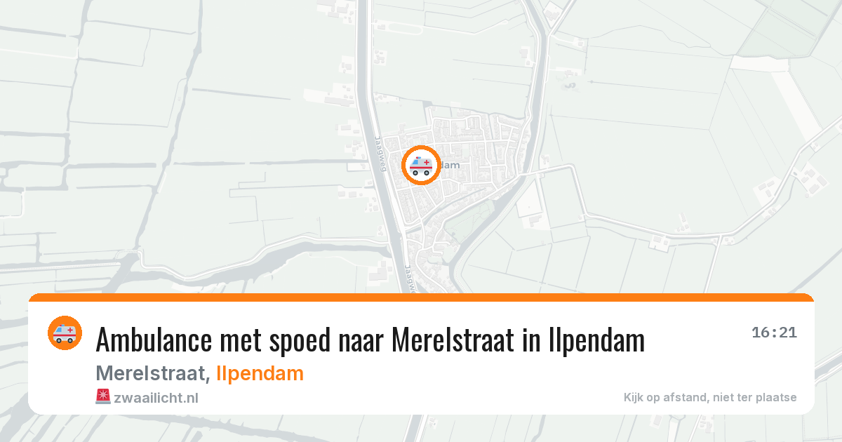 Ambulance met spoed naar Merelstraat in Ilpendam — 18 mrt 2026