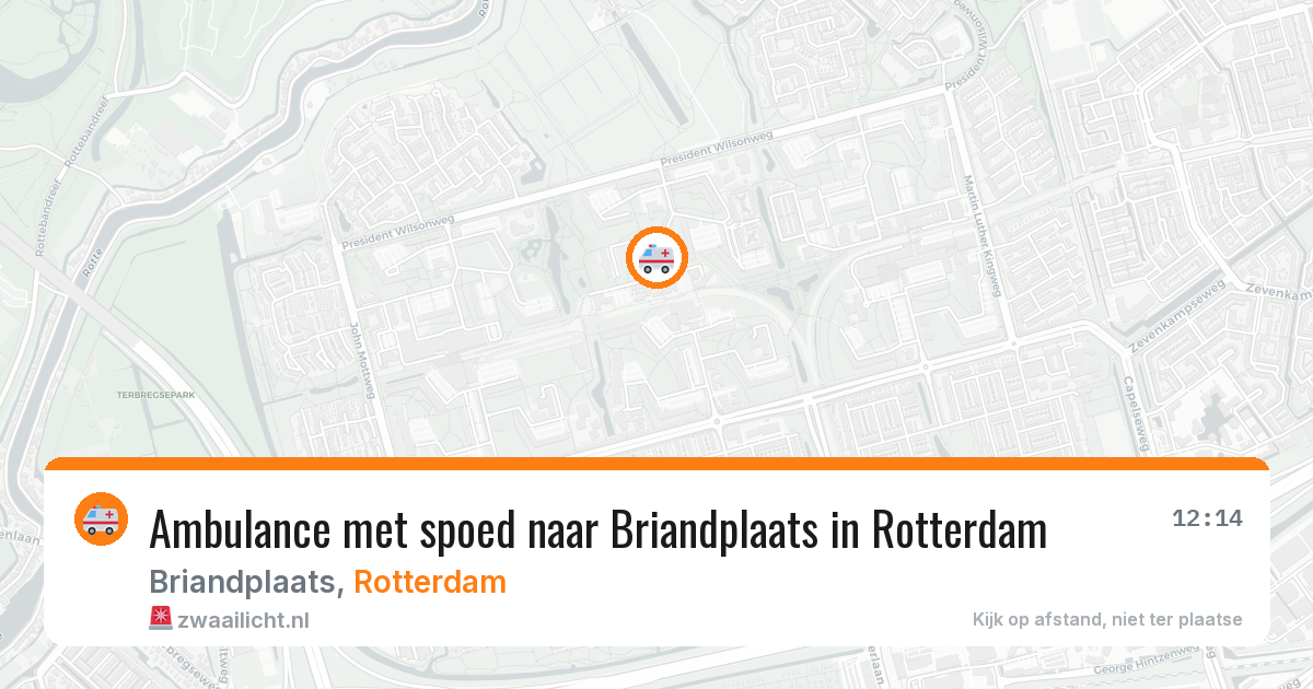 Ambulance met spoed naar Briandplaats in Rotterdam — 19 mrt 2026