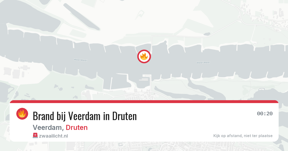 Brand bij Veerdam in Druten — 24 feb 2026