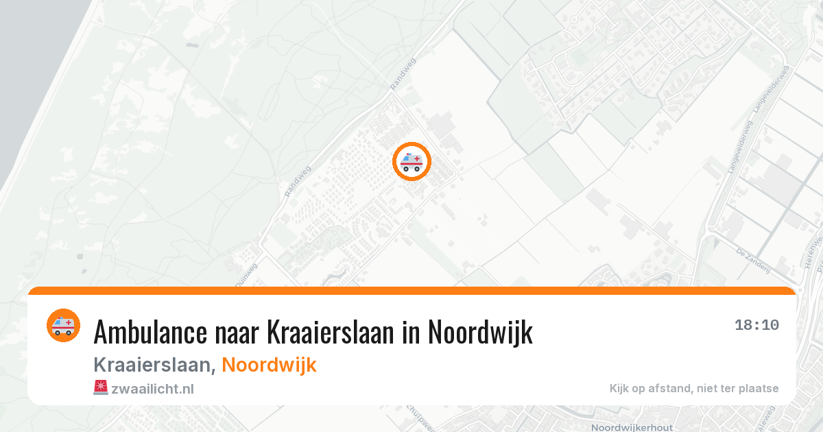 Ambulance naar Kraaierslaan in Noordwijk — 11 aug 2026