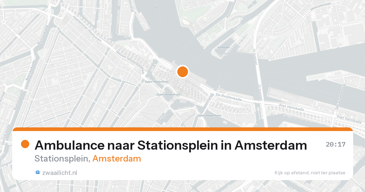 Ambulance naar Stationsplein in Amsterdam — 16 aug 2026