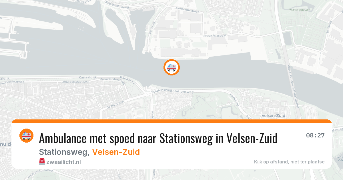 Ambulance met spoed naar Stationsweg in Velsen-Zuid — 9 apr 2026