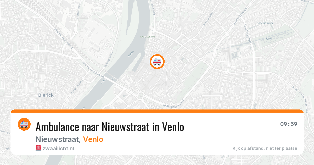 Ambulance naar Nieuwstraat in Venlo — 29 jun 2026