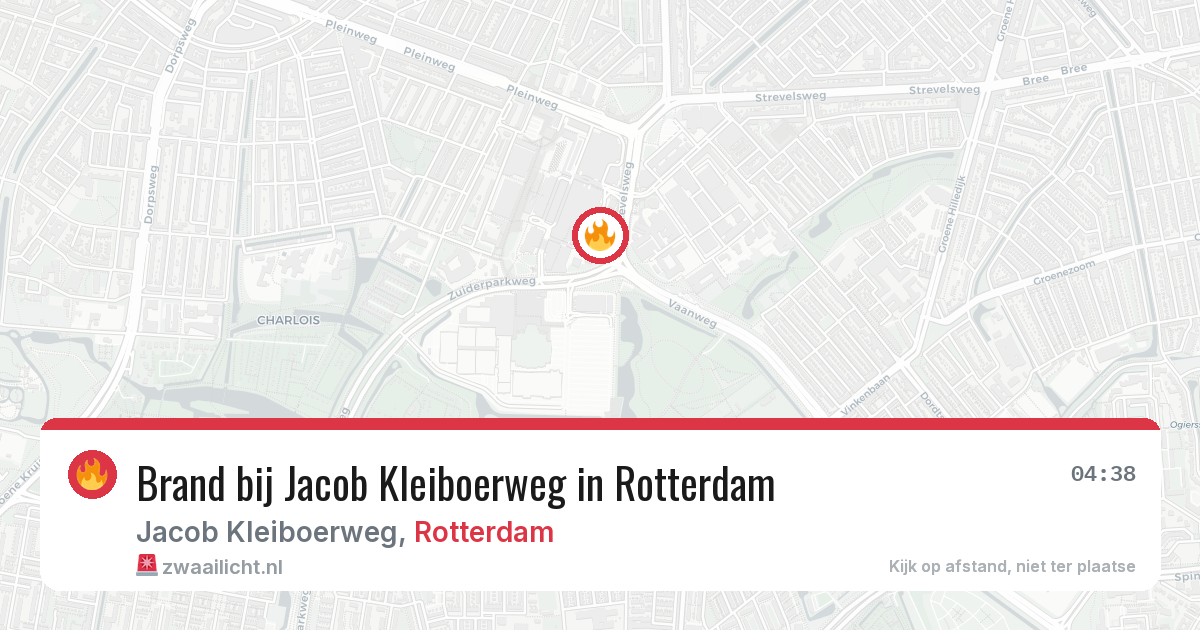 Brand bij Jacob Kleiboerweg in Rotterdam — 22 jun 2026