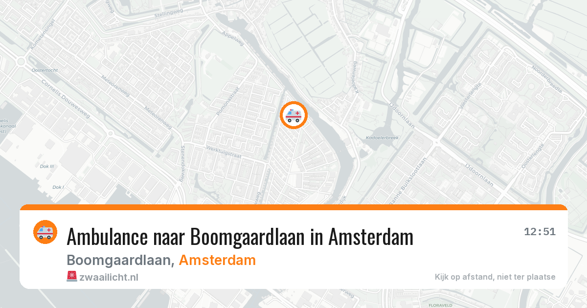 Ambulance naar Boomgaardlaan in Amsterdam — 23 mei 2026