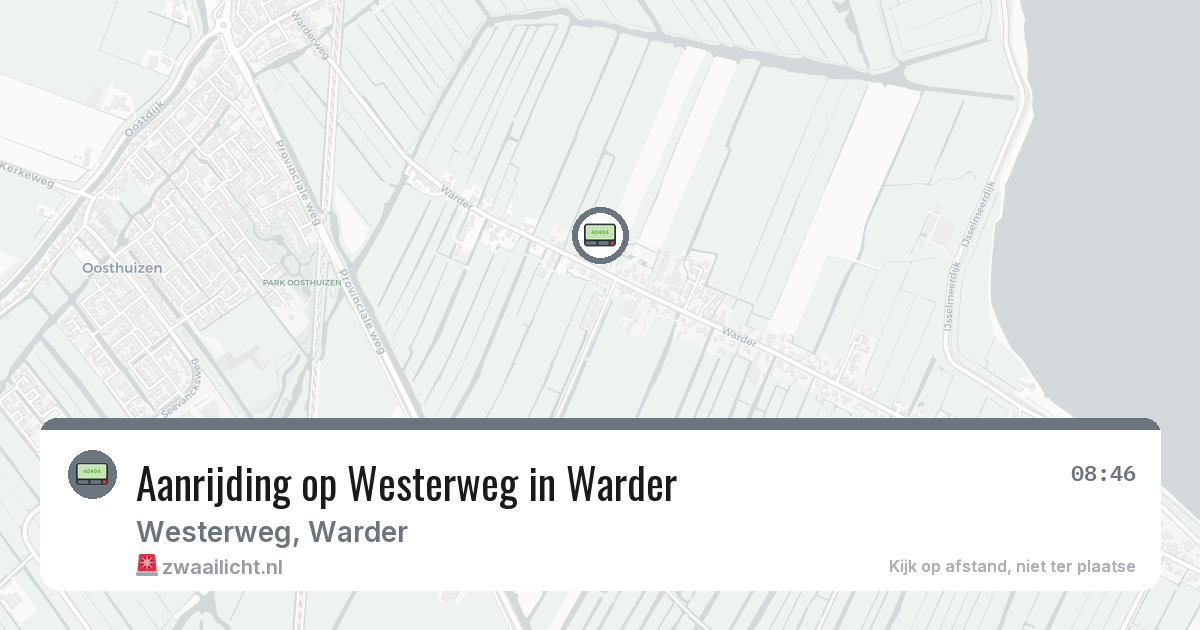 Aanrijding op Westerweg in Warder — 18 feb 2026