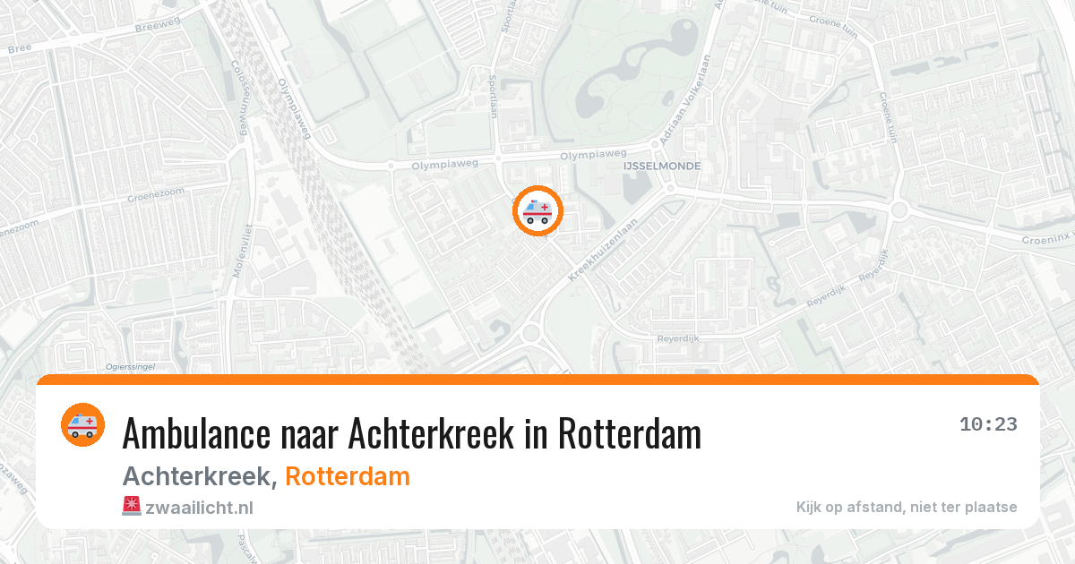 Ambulance naar Achterkreek in Rotterdam — 1 aug 2026