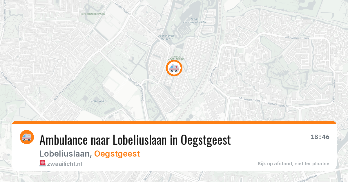 Ambulance naar Lobeliuslaan in Oegstgeest — 22 jun 2026