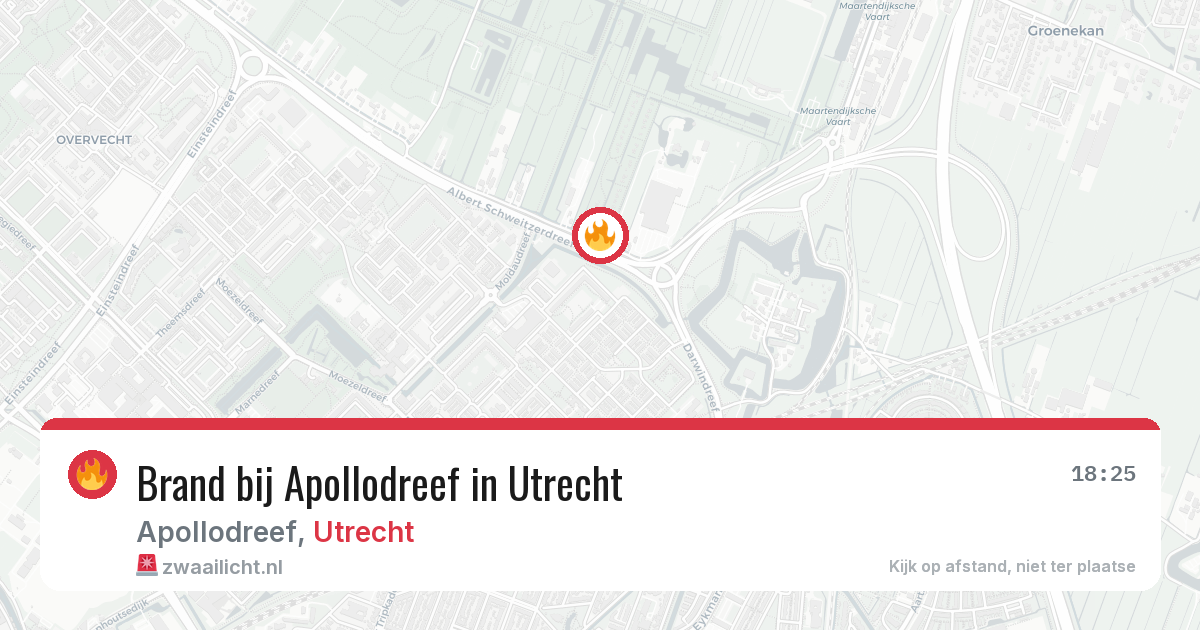 Brand bij Apollodreef in Utrecht — 28 mei 2026