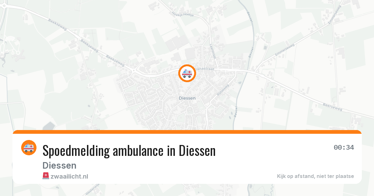 Spoedmelding ambulance in Diessen — 17 mei 2026