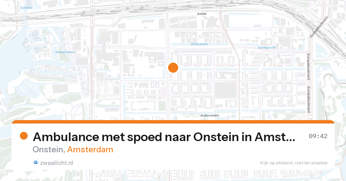 Ambulance met spoed naar Onstein in Amsterdam — 28 aug 2026