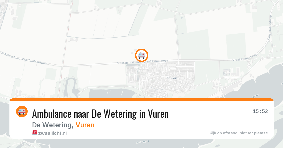 Ambulance naar De Wetering in Vuren — 21 apr 2026
