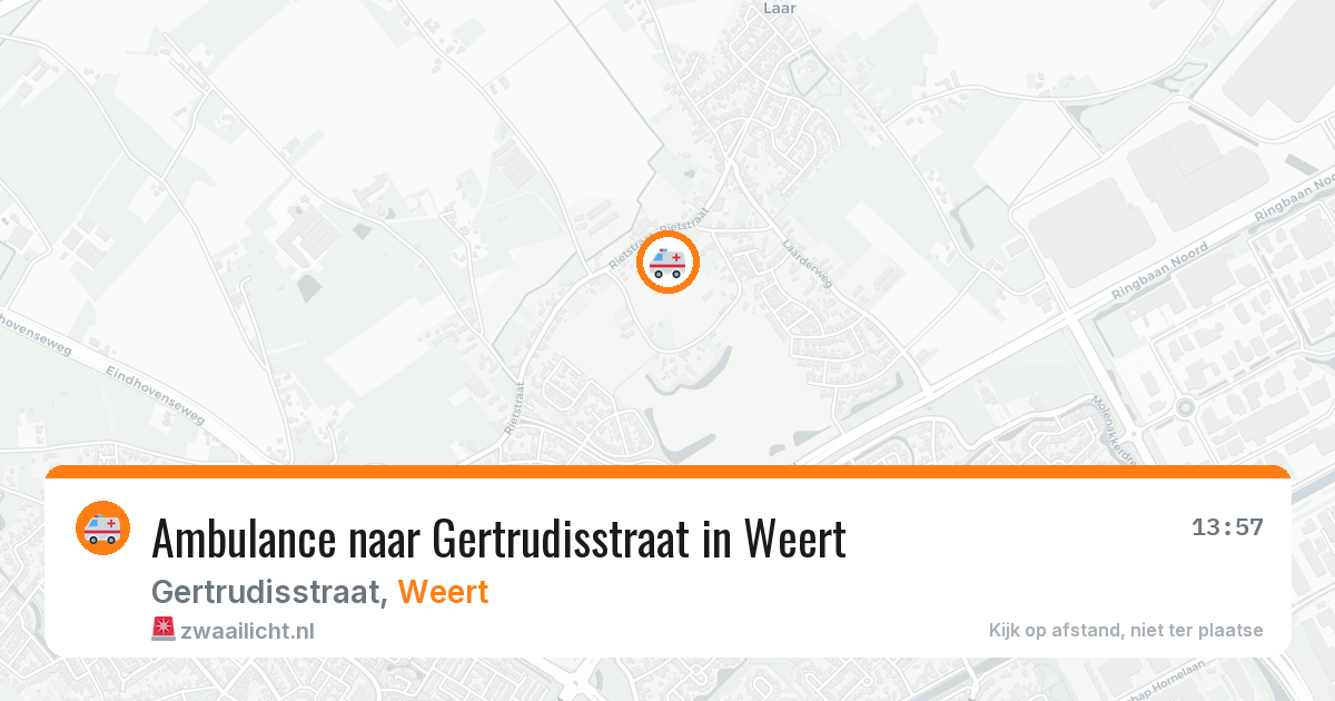 Ambulance naar Gertrudisstraat in Weert — 9 jul 2026
