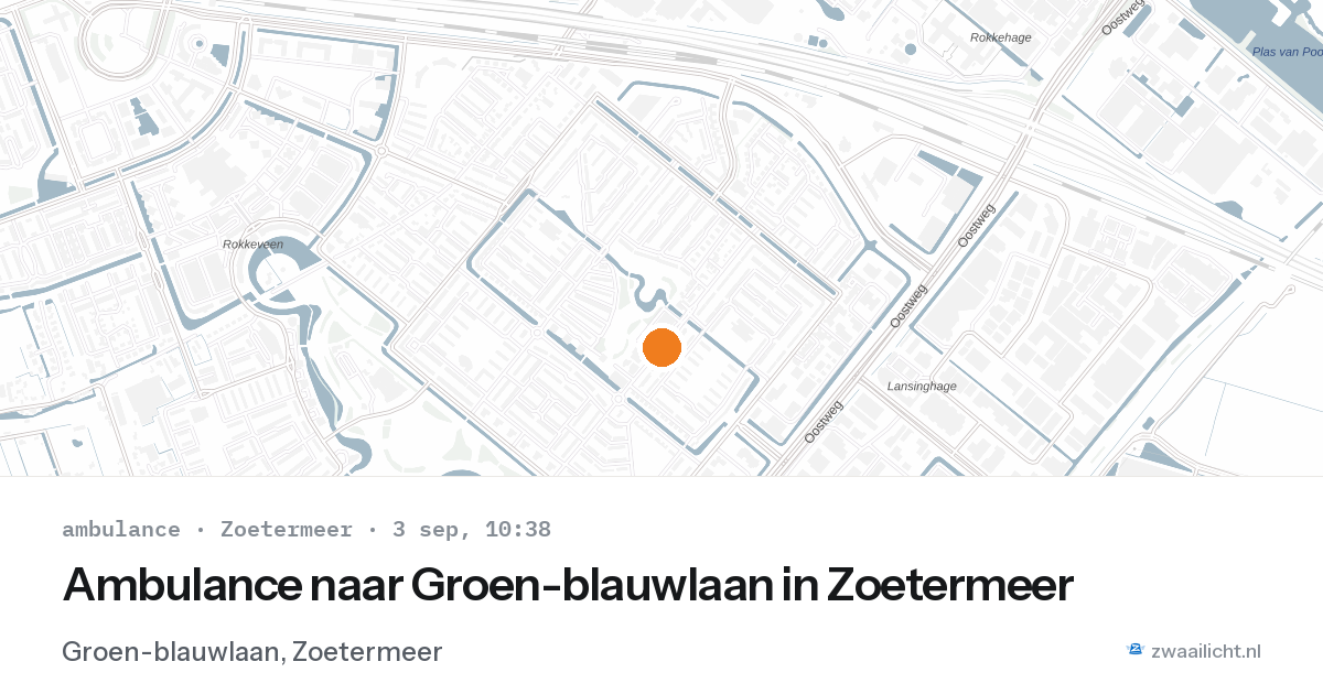 Ambulance naar Groen-blauwlaan in Zoetermeer — 3 sep 2026