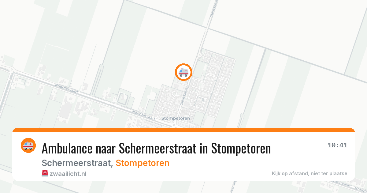 Ambulance naar Schermeerstraat in Stompetoren — 9 jul 2026