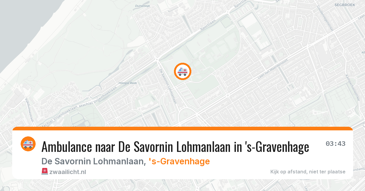 Ambulance naar De Savornin Lohmanlaan in 's-Gravenhage — 30 mei 2026