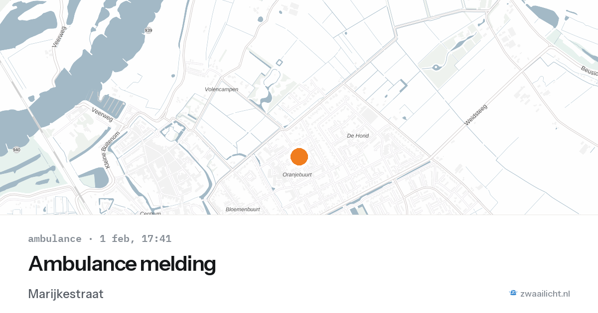 Ambulance melding — 1 feb 2026