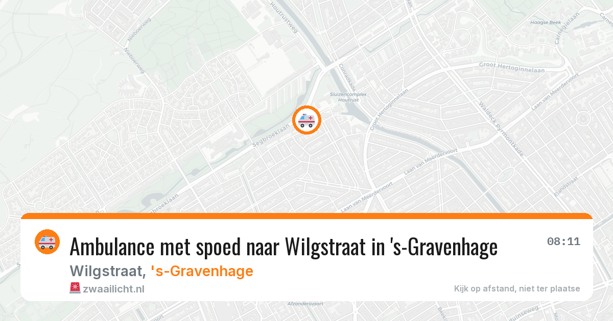 Ambulance met spoed naar Wilgstraat in 's-Gravenhage — 25 mrt 2026