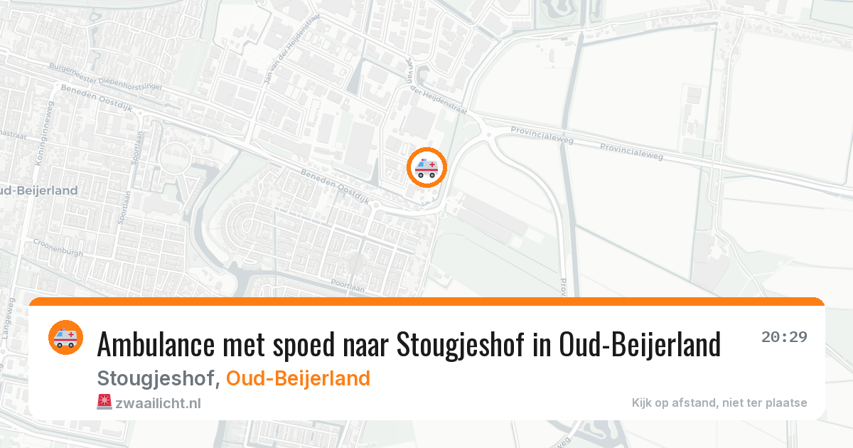 Ambulance met spoed naar Stougjeshof in Oud-Beijerland — 12 mei 2026