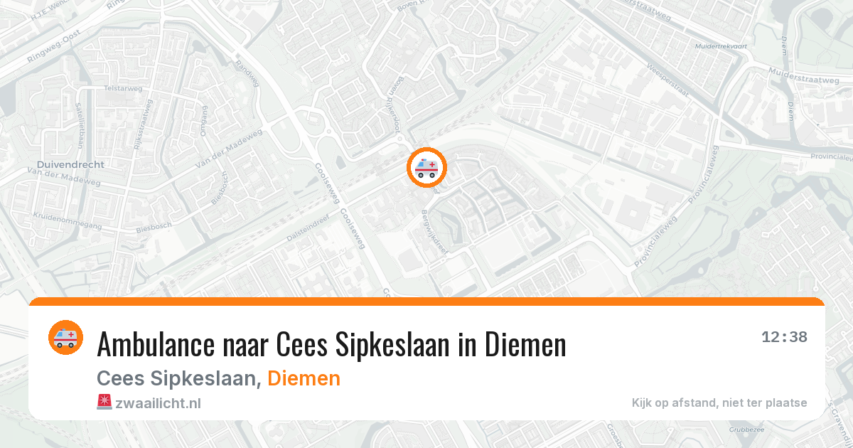 Ambulance naar Cees Sipkeslaan in Diemen — 12 jun 2026