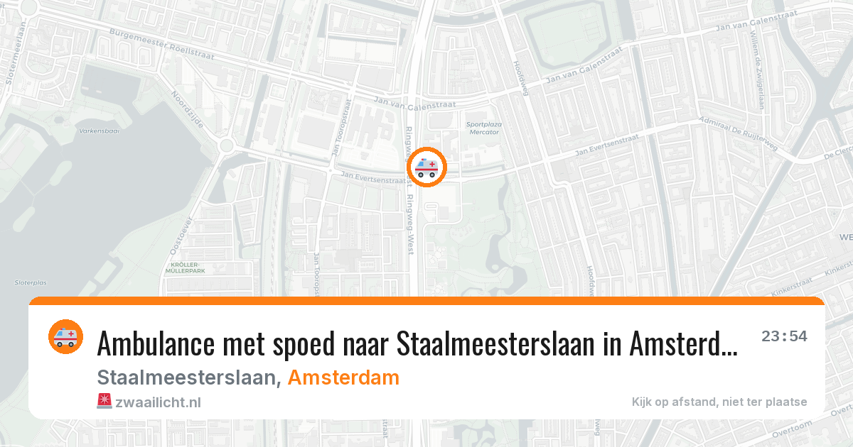 Ambulance met spoed naar Staalmeesterslaan in Amsterdam — 11 mrt 2026