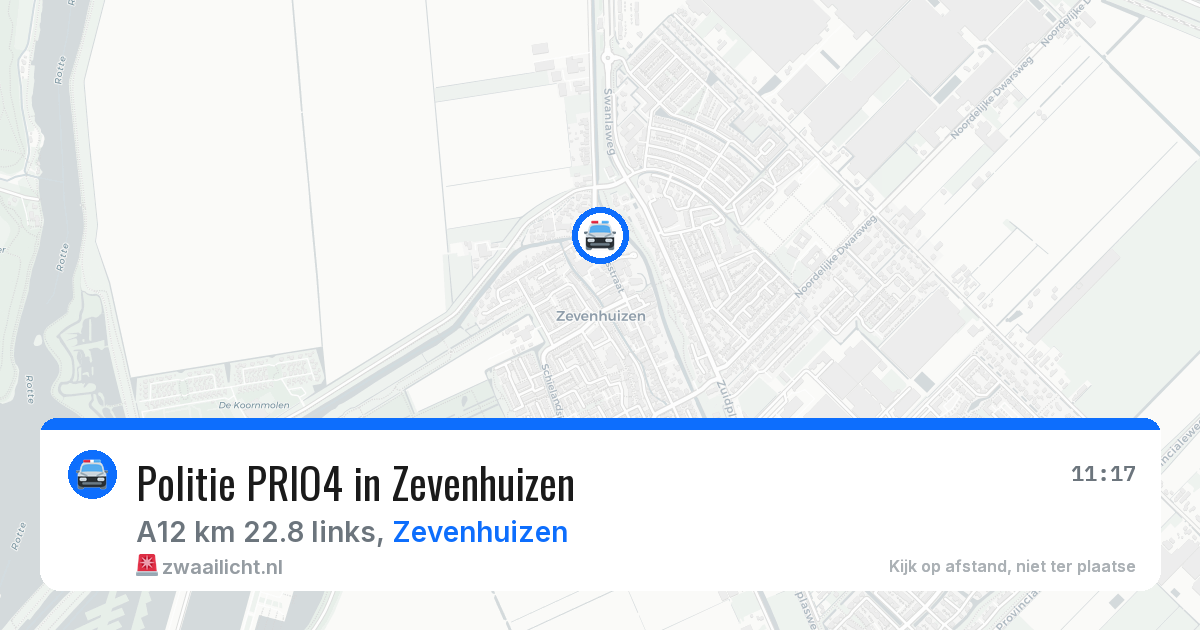 Politie PRIO4 in Zevenhuizen — 15 mei 2026 | 🚨 Zwaailicht.nl