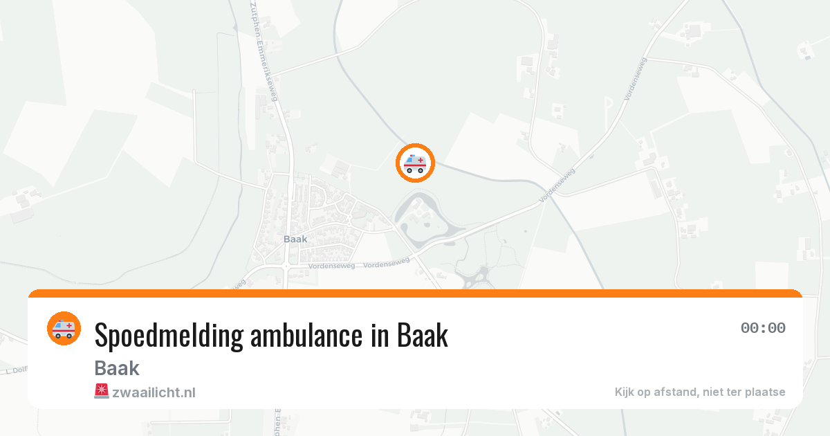Spoedmelding ambulance in Baak — 25 feb 2026