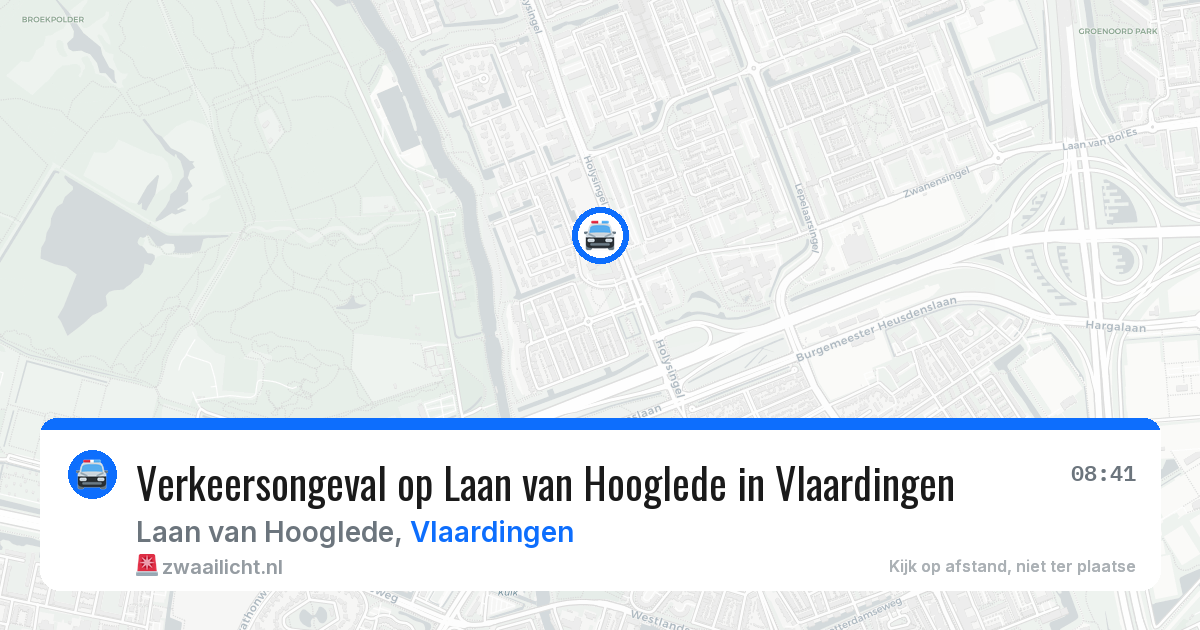 Verkeersongeval op Laan van Hooglede in Vlaardingen — 30 mrt 2026