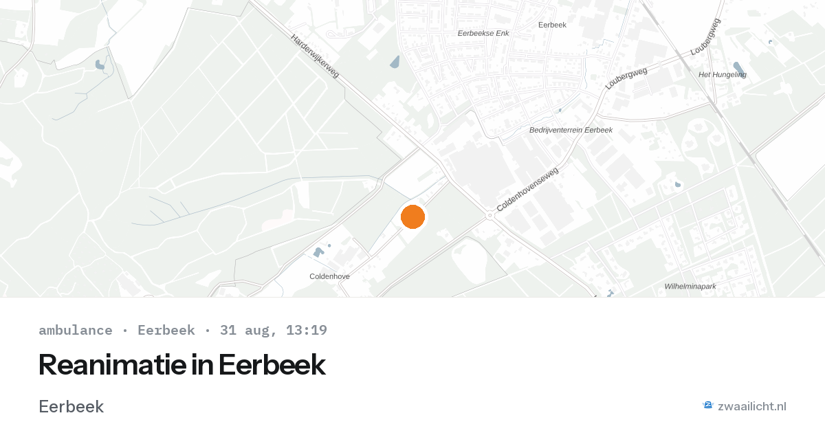 Reanimatie in Eerbeek — 31 aug 2026