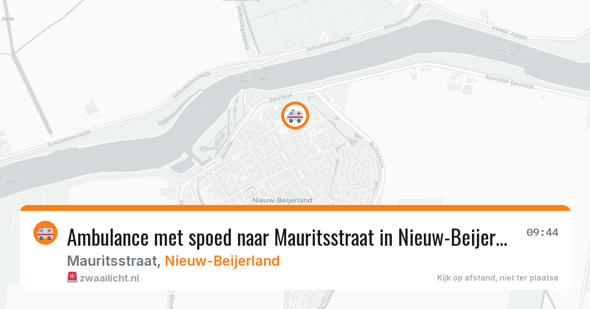 Ambulance met spoed naar Mauritsstraat in Nieuw-Beijerland — 13 apr 2026