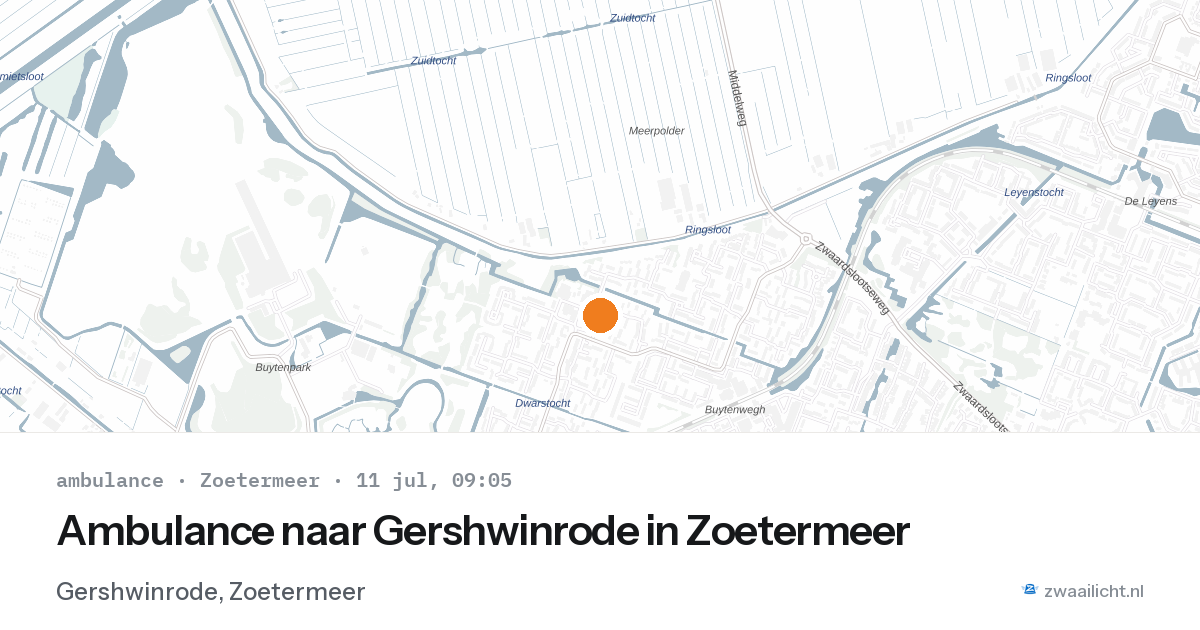 Ambulance naar Gershwinrode in Zoetermeer — 11 jul 2026