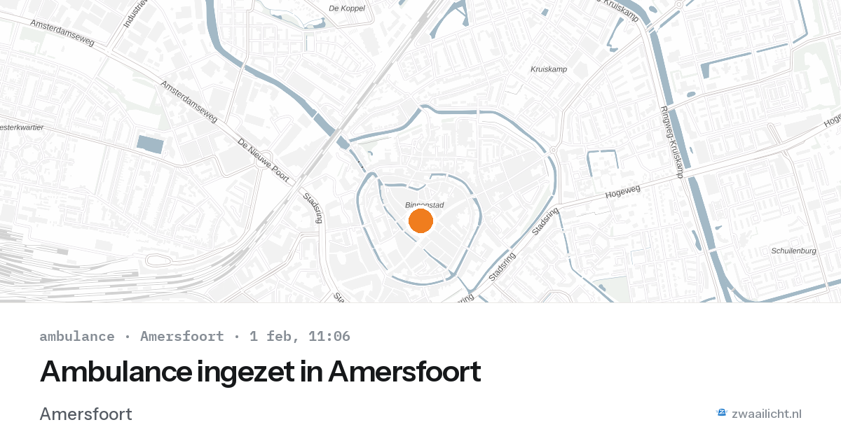 Ambulance ingezet in Amersfoort — 1 feb 2026