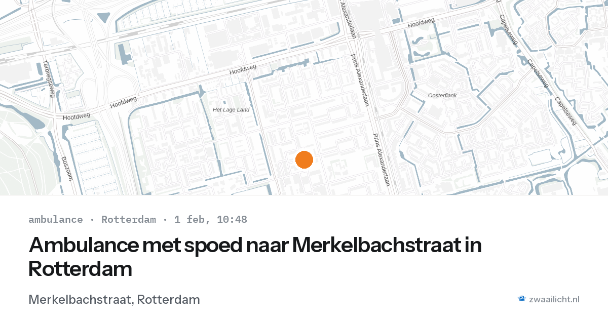 Ambulance met spoed naar Merkelbachstraat in Rotterdam — 1 feb 2026
