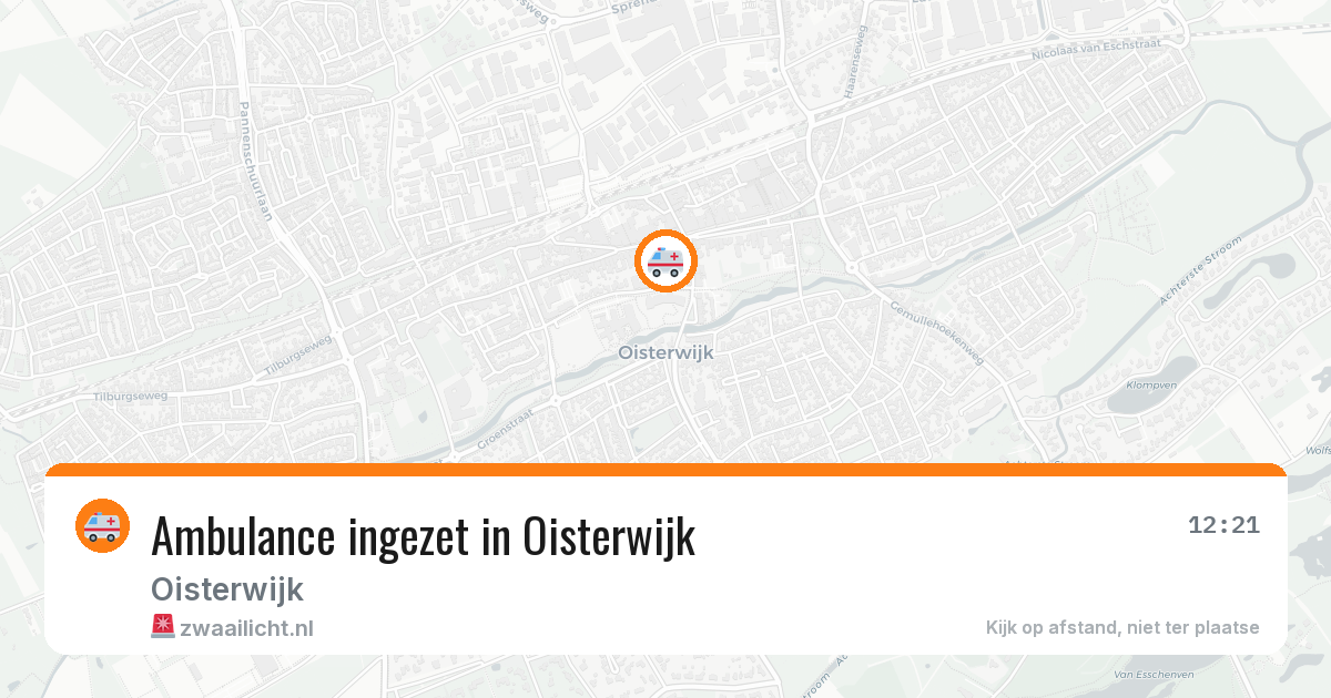Ambulance ingezet in Oisterwijk — 29 jan 2026