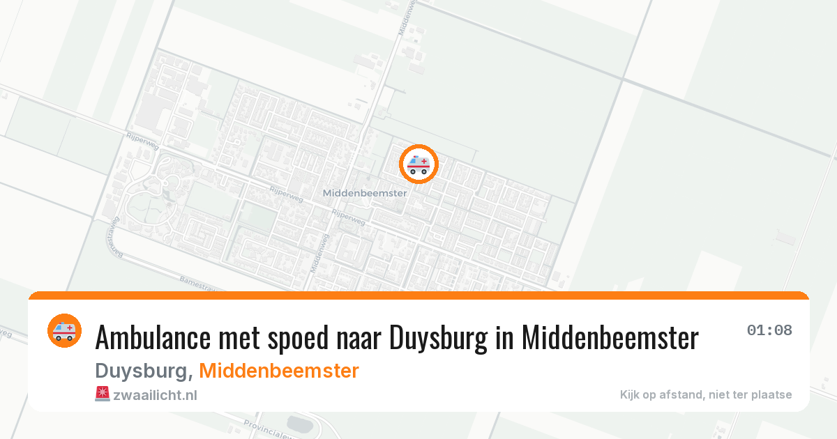 Ambulance met spoed naar Duysburg in Middenbeemster — 26 jul 2026