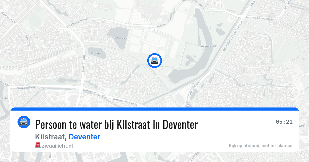 Persoon te water bij Kilstraat in Deventer — 12 jun 2026