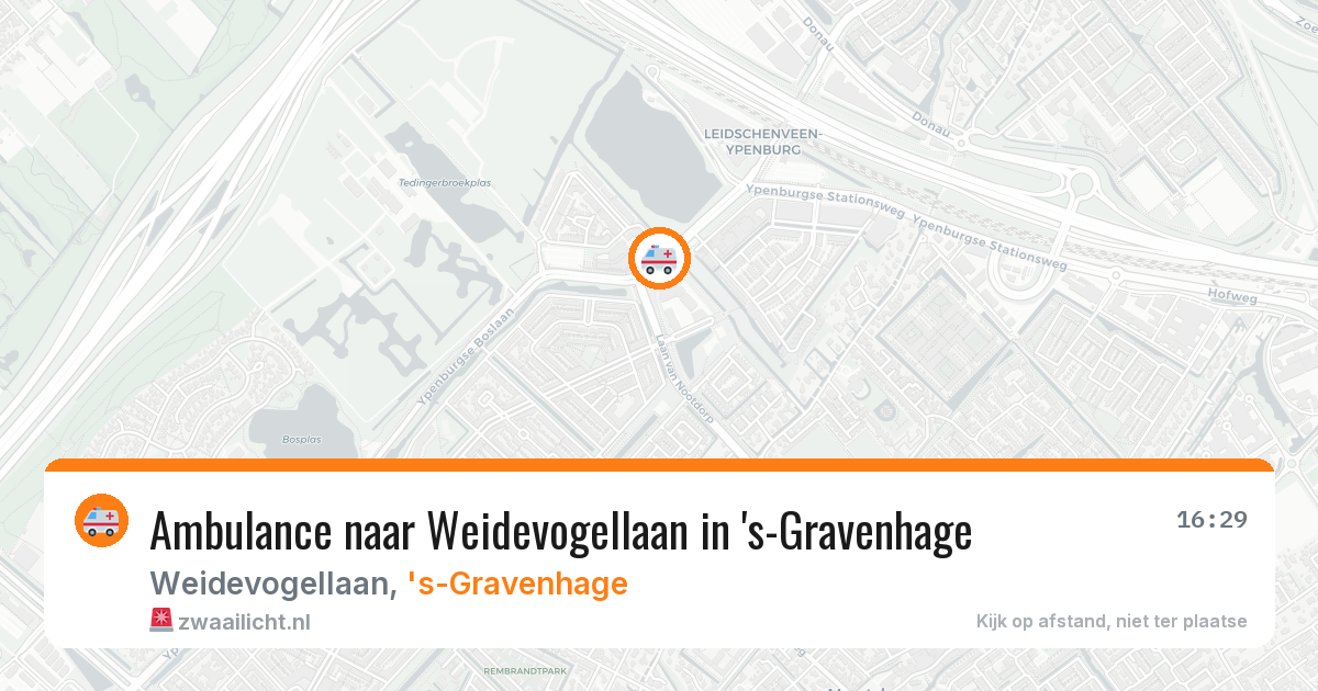 Ambulance naar Weidevogellaan in 's-Gravenhage — 1 aug 2026