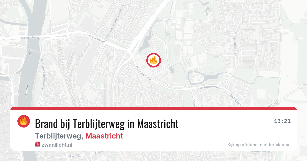 Brand bij Terblijterweg in Maastricht — 25 jul 2026