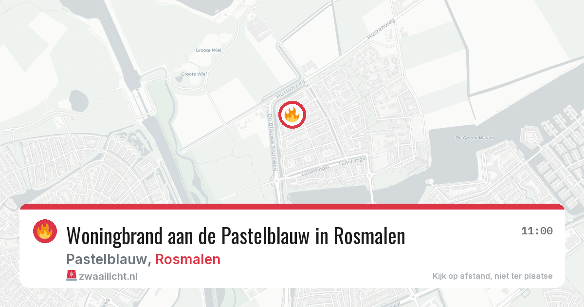 Woningbrand aan de Pastelblauw in Rosmalen — 13 jun 2026