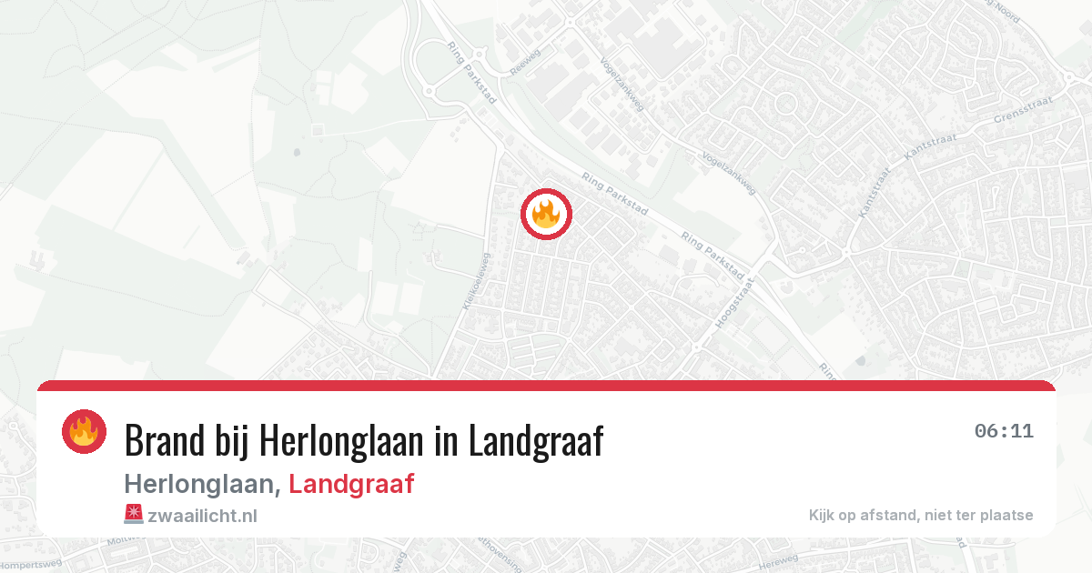 Brand bij Herlonglaan in Landgraaf — 8 jul 2026
