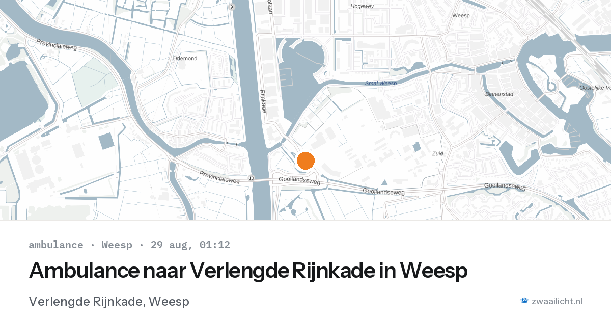 Ambulance naar Verlengde Rijnkade in Weesp — 28 aug 2026