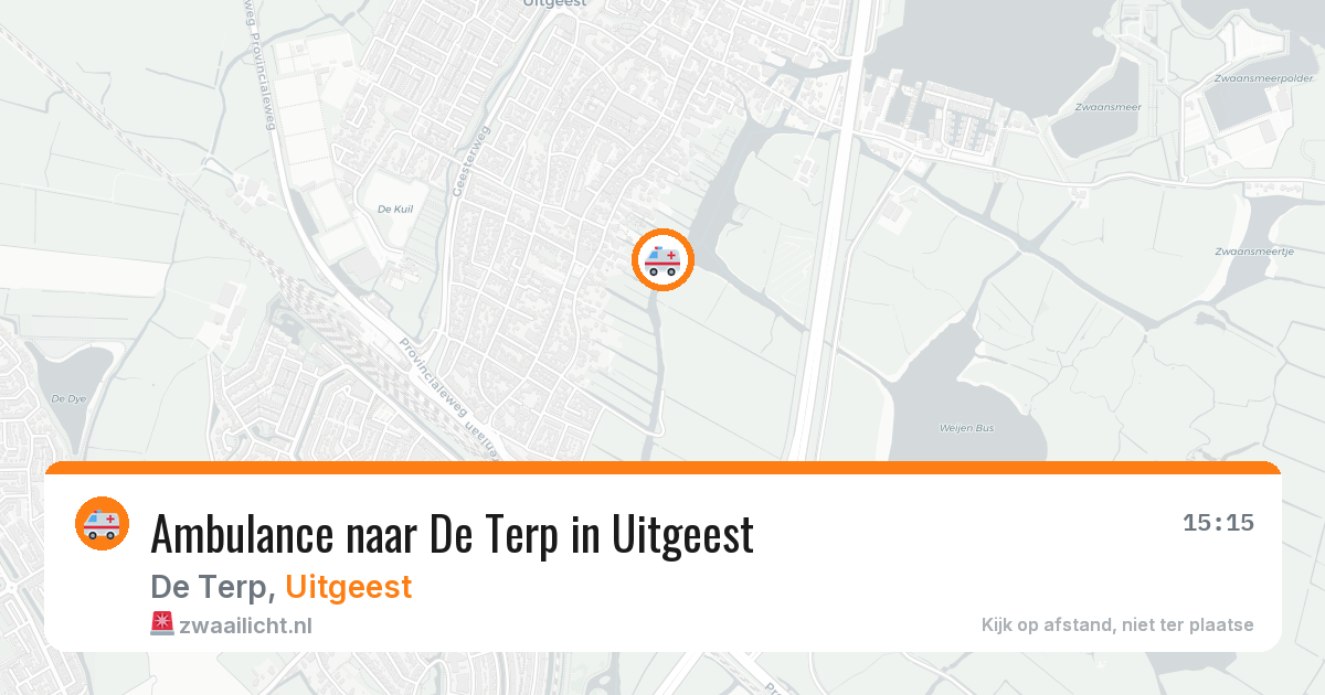 Ambulance naar De Terp in Uitgeest — 6 apr 2026