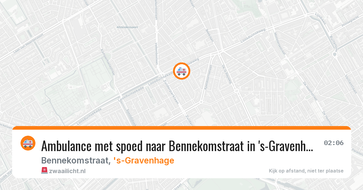 Ambulance met spoed naar Bennekomstraat in 's-Gravenhage — 19 mrt 2026