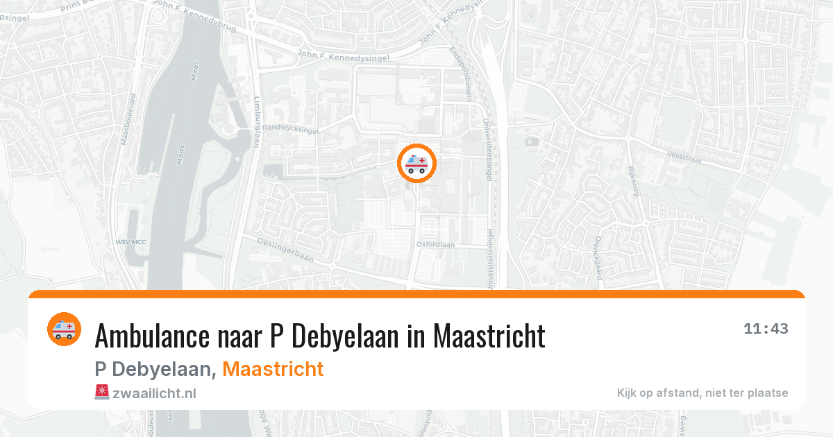 Ambulance naar P Debyelaan in Maastricht — 6 jul 2026