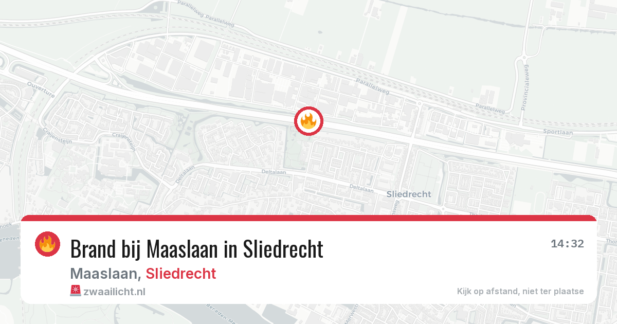 Brand bij Maaslaan in Sliedrecht — 2 mei 2026