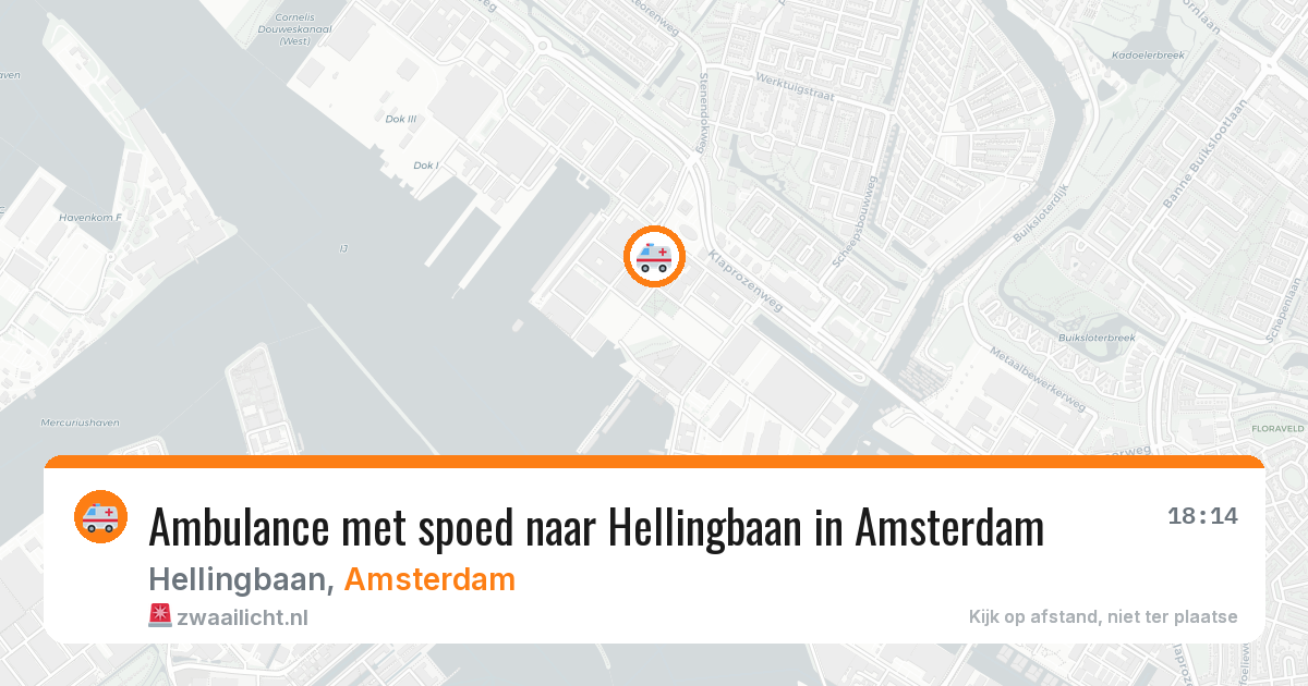 Ambulance met spoed naar Hellingbaan in Amsterdam — 13 aug 2026